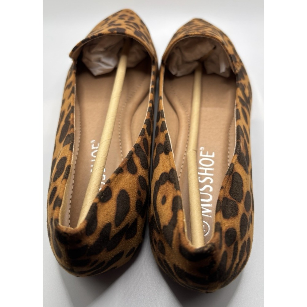 MUSSHOE Loafers  Women Comfortable Pointed Toe Slip-ons Flats  Leopard 11 - Picture 3 of 8